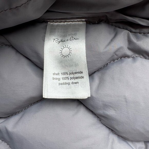 RYLEE & CRU Quilted Down Puffer Vest Boys 4-5 Gray Lightweight Warm Layer Boy - Picture 8 of 9